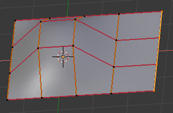 Extrude the selected row of points