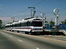 A Blue Line train in Long Beach.