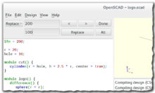 OpenSCAD Replace Dialog