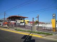 A side view of Pico/Aliso station.