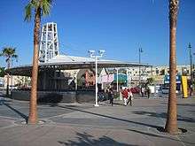 An entrance to underground Soto station.