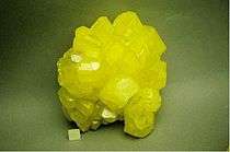 Sulfur with a globular appearance.
