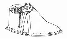 Line drawing of a right shoe