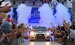 Lukyanuk is leaving the podium of Rally Estonia – European Rally Championship round
