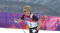 Nick Bjornsen skiing in Winter Olympics