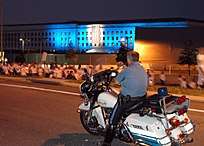 An ACPD motorcycle unit in front of the Pentagon in 2006.