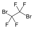 Skeletal formula of dibromotetrafluoroethane