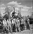 3/24.Squadron at Suulajärvi AFB, summer 1942, Sgt. E Lyly 1st from right