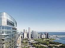 A rendering of 1000M, a luxury condominium on Chicago's cultural mile