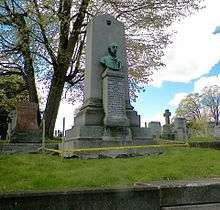 Imposing grave site of Nicholas Flood Davin.