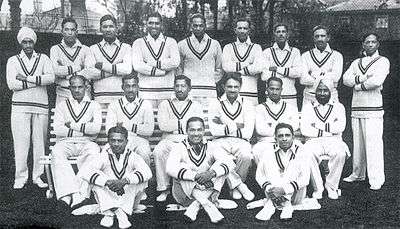 Members of the 1932 Indian Test cricket team that visited England.