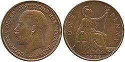 a 1933-dated penny, both sides shown