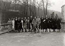 Staff of the Cigar Factory (Tabakalera) in front of the facilities, Donostia-San Sebastián, Basque Country (1936)
