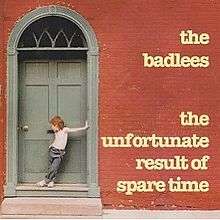 The Unfortunate Result of Spare Time album cover. Photo by Pete Palladino.