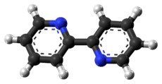 Ball-and-stick model of the 2,2′-bipyridine molecule