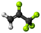 2,3,3,3-Tetrafluoropropene molecule