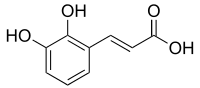 Chemical structure of 2,3-dihydroxycinnamic acid