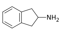 Structural formula of 2-aminoindane