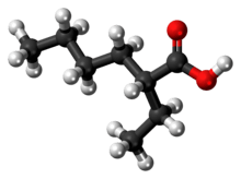 2-Ethylhexanoic acid molecule