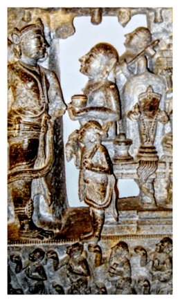 Brahmins asking for alms from Narasingha Deva I
