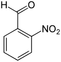 Skeletal formula of 2-nitrobenzaldehyde