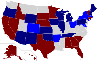 2006 Gubernatorial election results map
