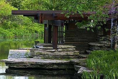 view of the pavilion at the Lily Pool