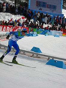 Jaakko Tallus at the 2010 Winter Olympics druring second part of Individual large hill / 10 km event
