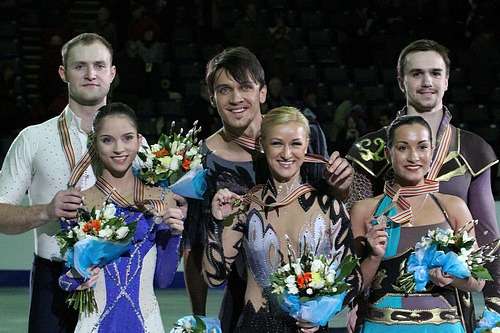 Tatiana Volosozhar and Maxim Trankov were the record holder for the pairs' short program score.