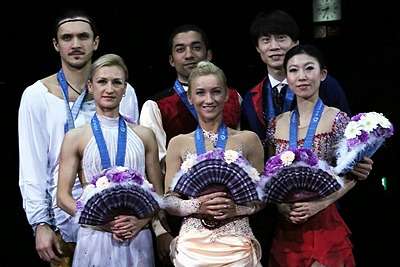 Tatiana Volosozhar and Maxim Trankov held the four highest short program scores ever given. They had scored more than 80 points seven times, and at least 83 points four times.
