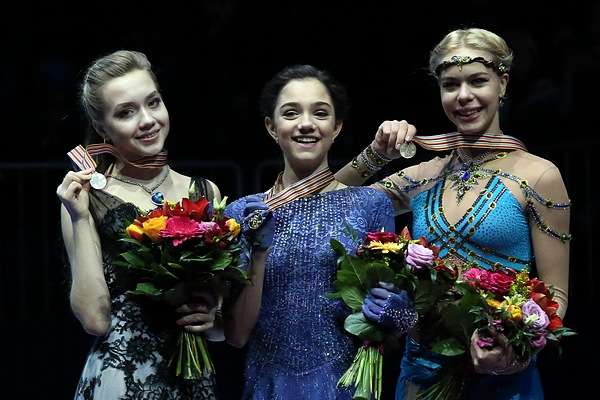 Evgenia Medvedeva had achieved a free program score of 150 points or higher seven times, including a score above 160 points once. Seven out of the fourteen best free program scores had been scored by Medvedeva. She was the only lady who had ever scored above 160 points in free program.