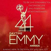 Official poster promoting the 44th Daytime Emmy Awards in 2017.