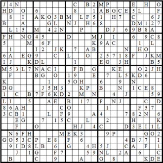 Sudoku (25×25)