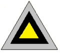 A three toned triangular organisational symbol