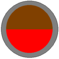 A two toned circular organisational symbol