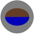 A multi-toned circular organisational symbol