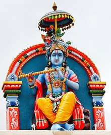 A statue of Krishna