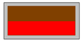 A two-toned rectangular organizational symbol