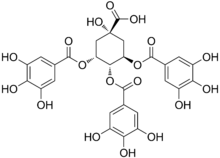 Chemical structure of 3,4,5-tri-O-galloylquinic acid