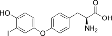 Skeletal formula of 3'-monoiodothyronine