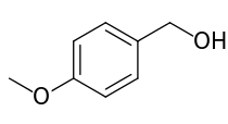 Skeletal formula of anisyl alcohol
