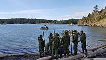 41 Svc Bn on amphibious operations on Vancouver Island in February 2017.
