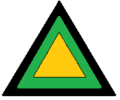 A three toned triangular organisational symbol