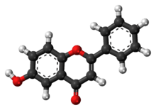Ball-and-stick model of 6-hydroxyflavone