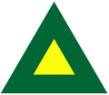 Green Triangle with a smaller yellow triangle inset