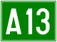 A13 motorway shield}}