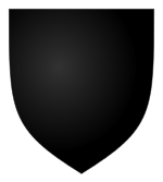 A coat of arms showing an empty black field