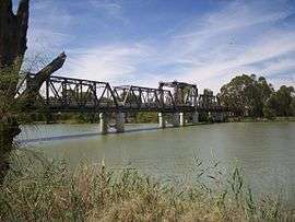 Photograph of Abbotsford Bridge spanning the Murray River