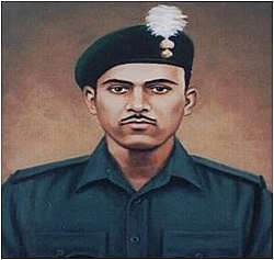Painting of Hamid in uniform