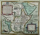 Map of Ethiopia from 1584 by Abraham Ortelius.